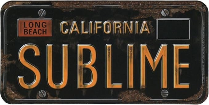 Sticker Sublime License Plate Long Beach 5×2.5 C&D Vinyl Decal Stickers