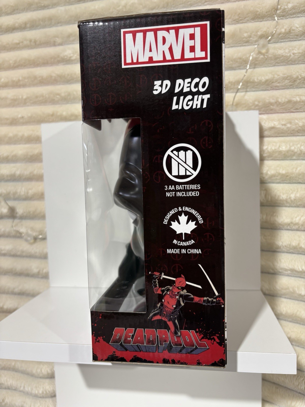 Deadpool 3D Deco Light LED Bulbs And Wall Sticker