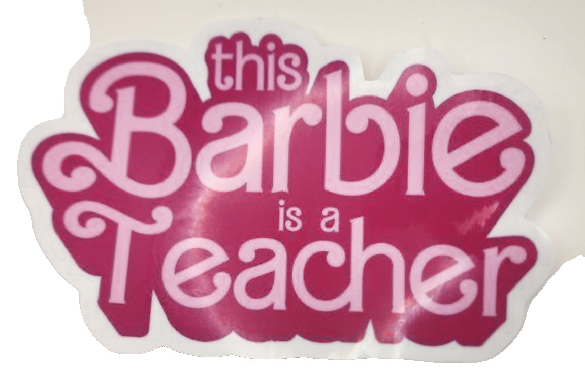 Teacher Barbie Inspired Waterproof Car Decal Wall Poster Xbox Vinyl Sticker Cute