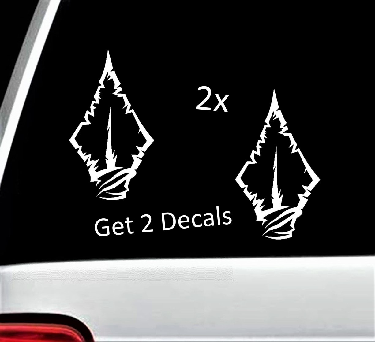 2-Count ARROW Indian Arrowhead Vinyl Decal Sticker for car truck laptop A1038