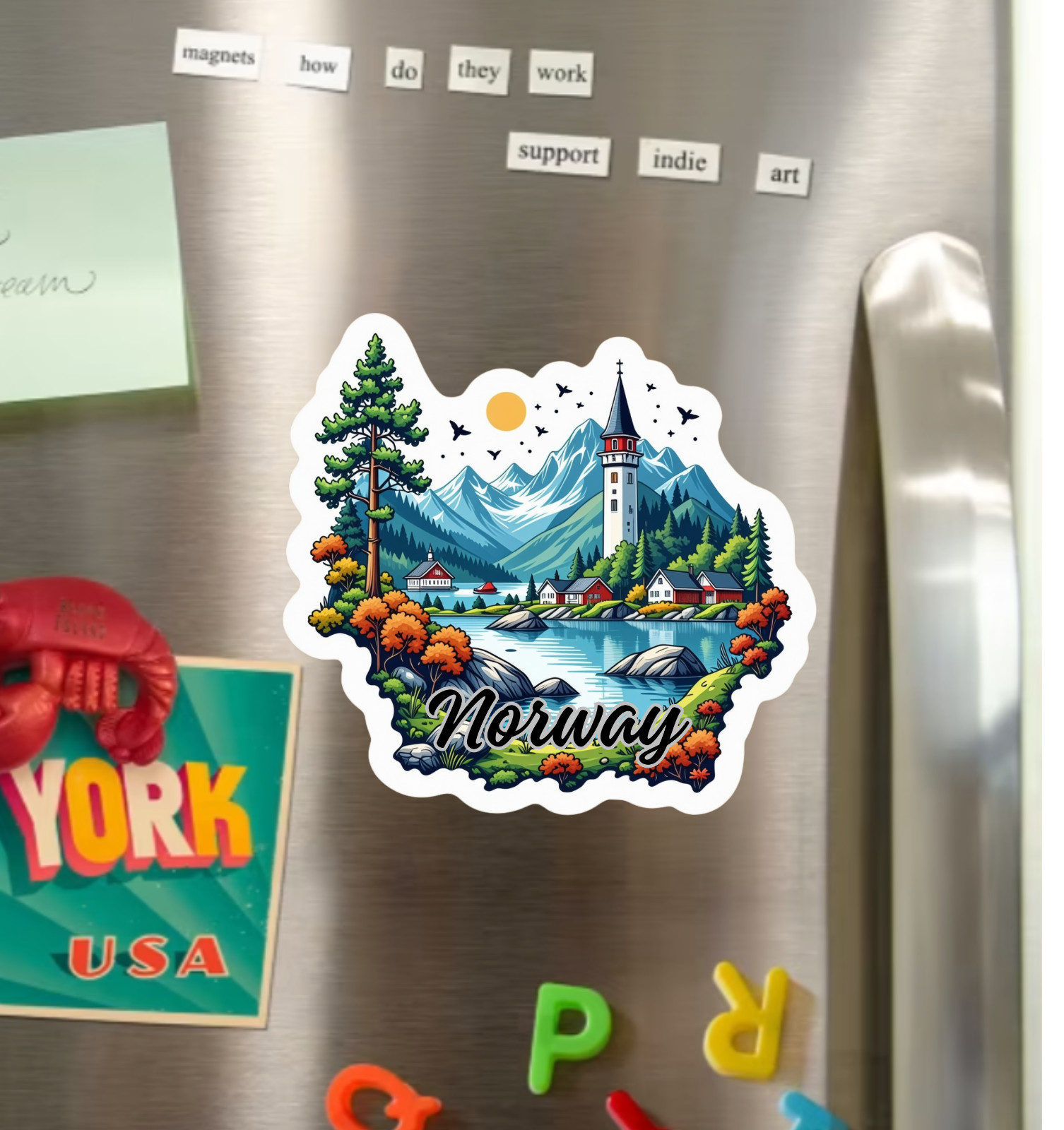Norway Fridge Magnet or Laptop Sticker