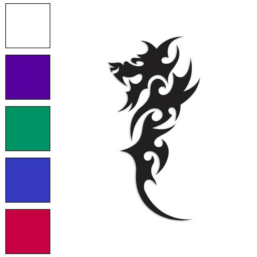Tribal Chinese Dragon, Vinyl Decal Sticker, Multiple Colors & Sizes #1086