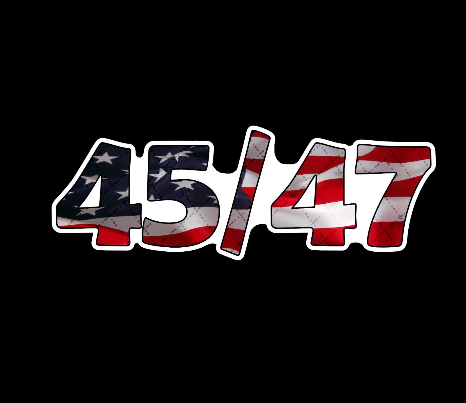 USA Flag Them Trump 45/47 Sticker for Tumbler, Cup, Laptop, Car Or Truck