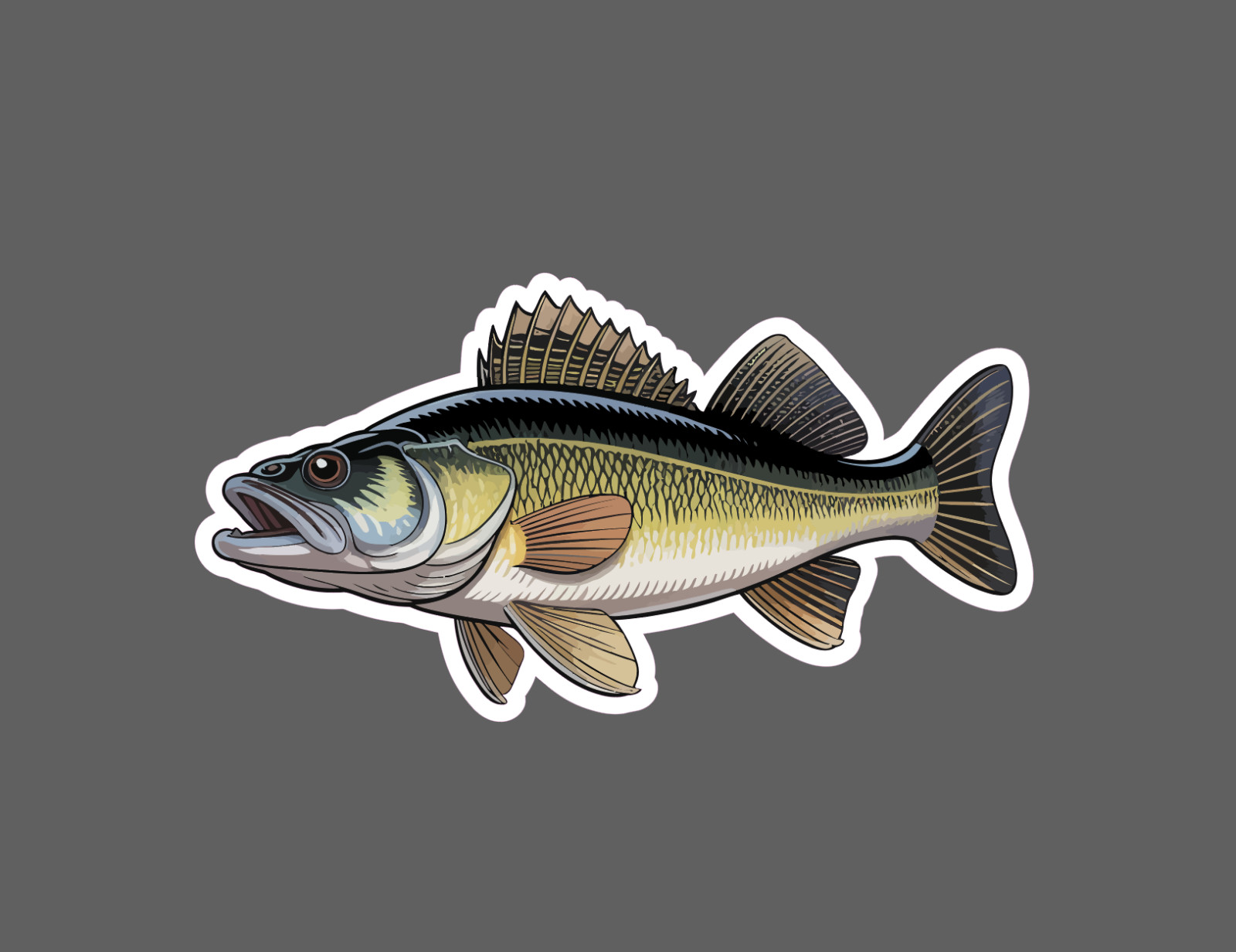 Walleye Sticker Fish Animal Outdoor Nature Wildlife Gift Waterproof NEW