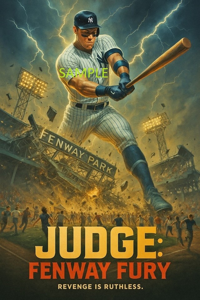 AARON JUDGE #3 REFRIGERATOR GLOSSY MAGNET CHRISTMAS MAN CAVE GIFT NY YANKEES
