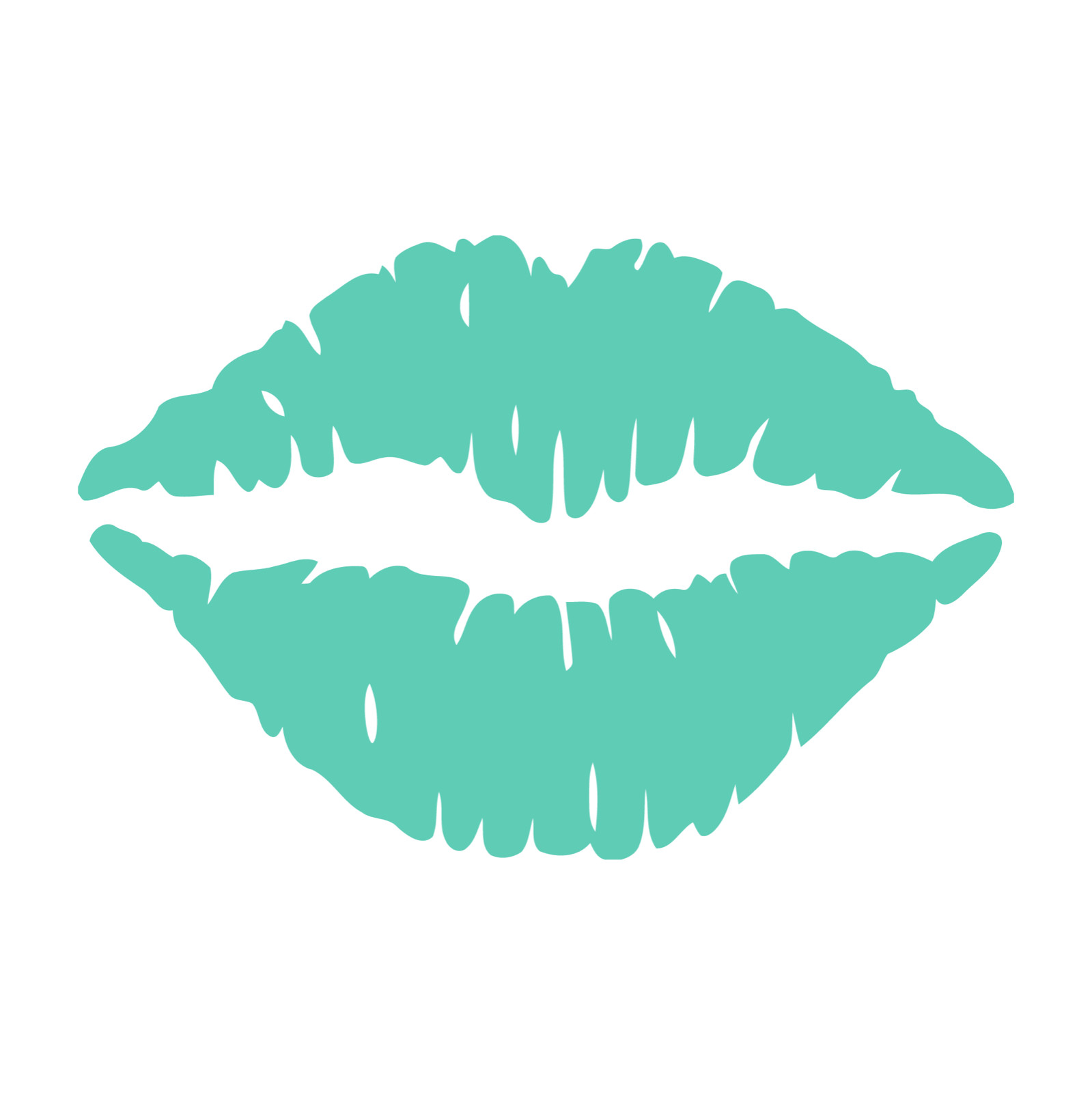 Lips Kisses Kiss Smooch peck smack plump lips Smackers mouth Die cut decal USA