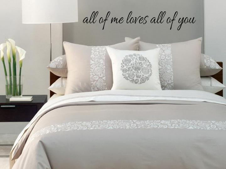 ALL OF ME LOVES ALL OF YOU vinyl wall decal sticker love quote FREE SHIPPING