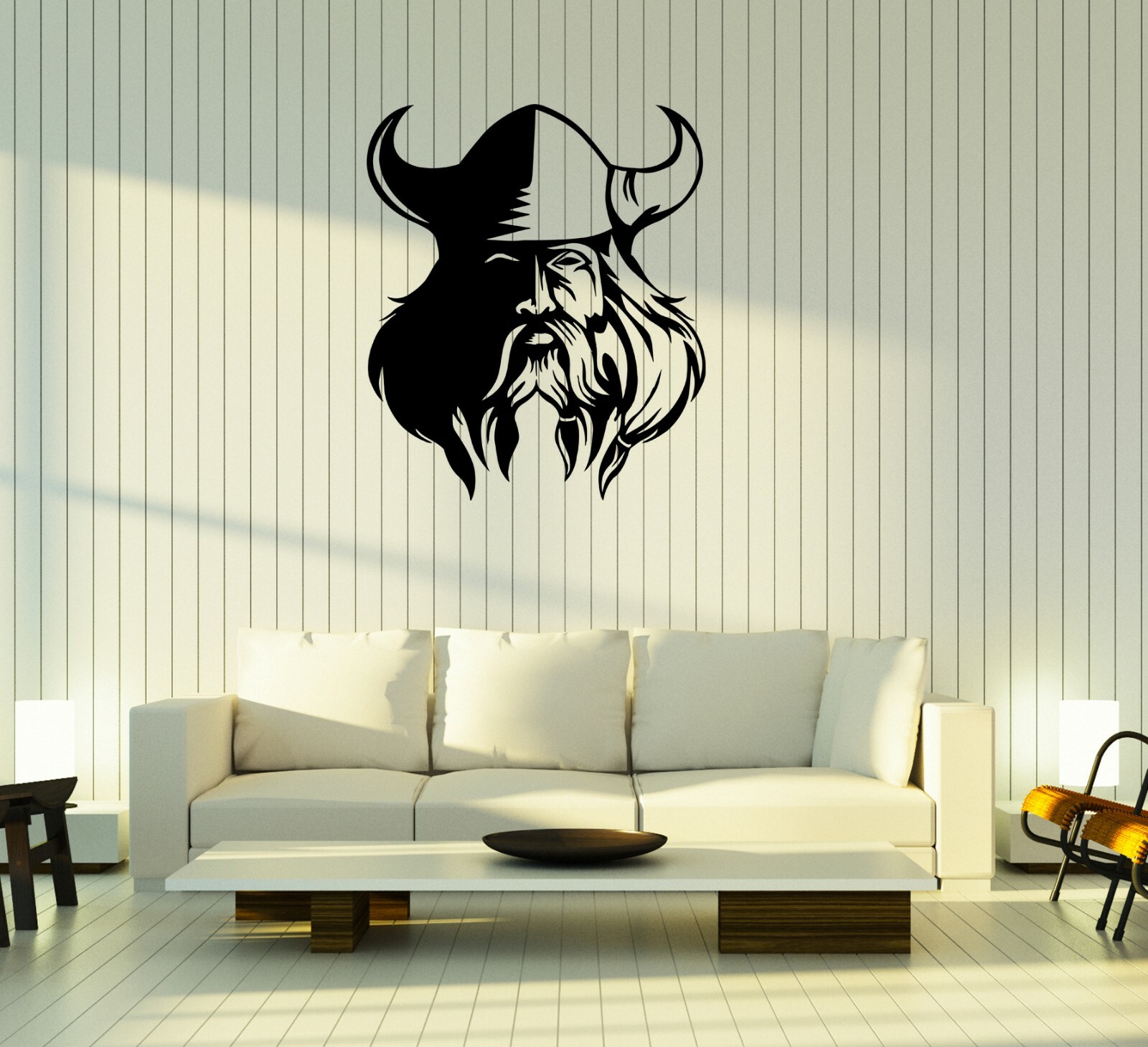 Wall Decal Head Viking Warrior Medieval Knight Vinyl Sticker (ed2177)