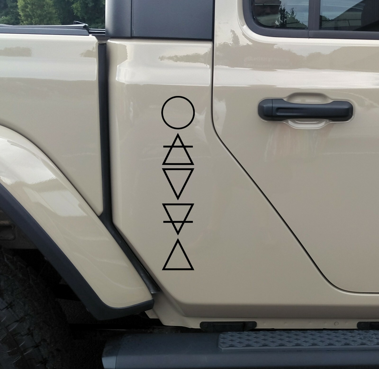 Classical Elements Vertical Vinyl Decal – Earth Fire Air Water Spirit – Die Cut