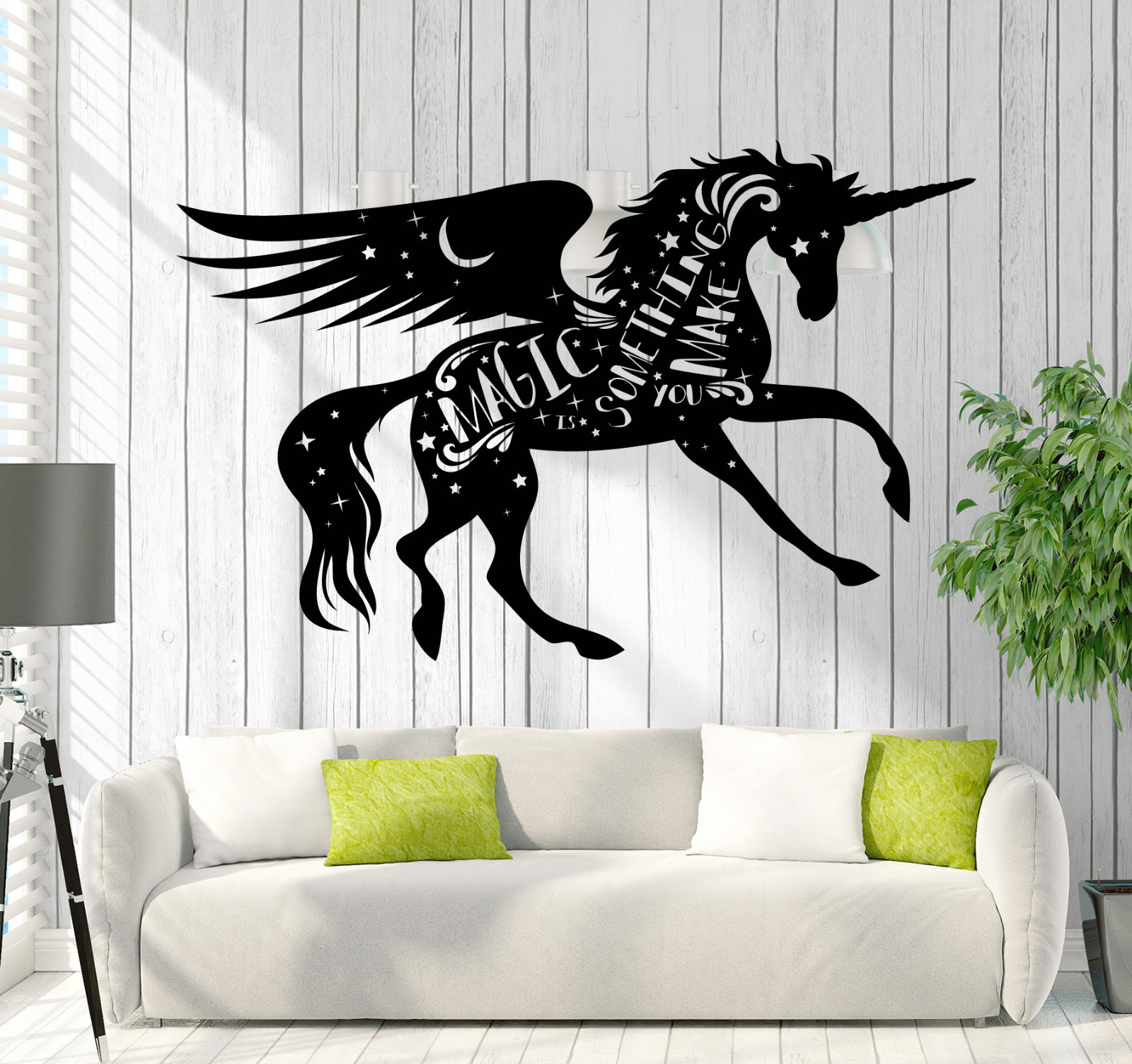 Wall Vinyl Decal Word Qloude Magic Something You Make Home Interior Decor z4631