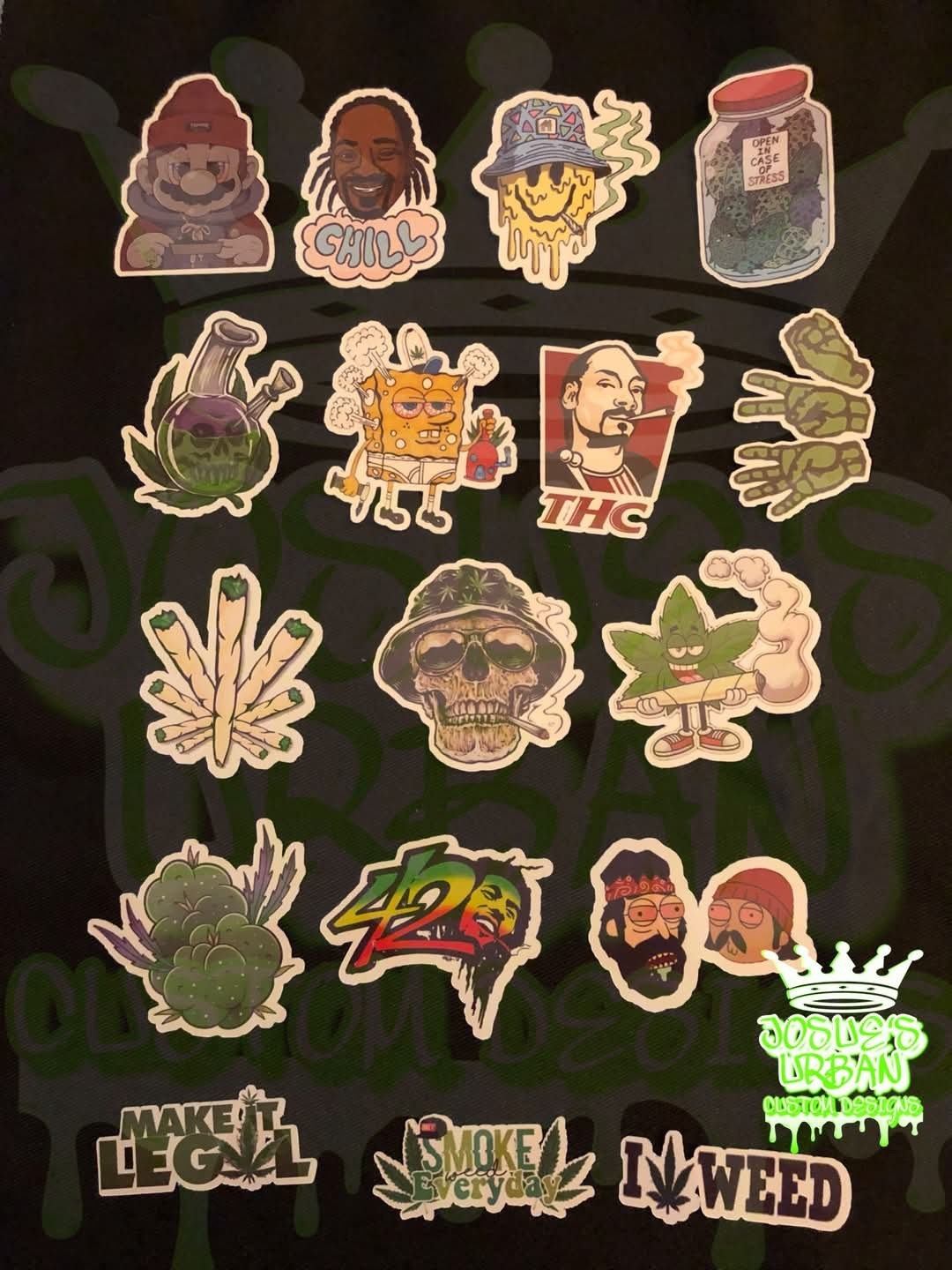17 pcs Stickers: 420 Glossy Stickers