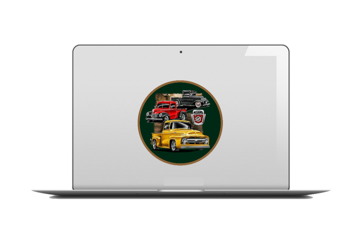 Car Classics “Vintage Ford Trucks” 4″ Vinyl Decal Sticker Handcrafted Car Truck