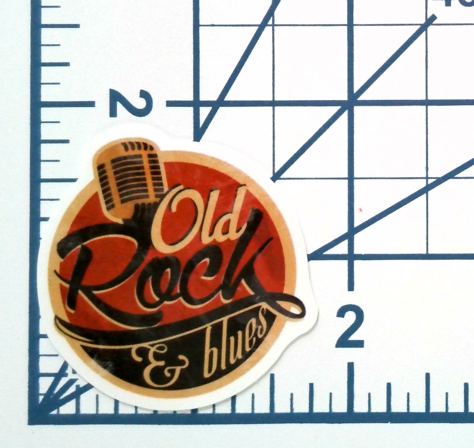 Old Rock & Blues Music Microphone Vinyl Sticker Retro Guitar Case Laptop Art