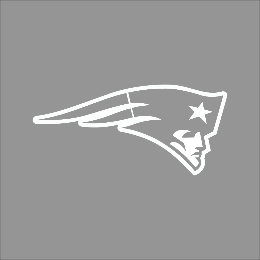 New England Patriots NFL Team Logo 1 Color Vinyl Decal Sticker Car Window Wall