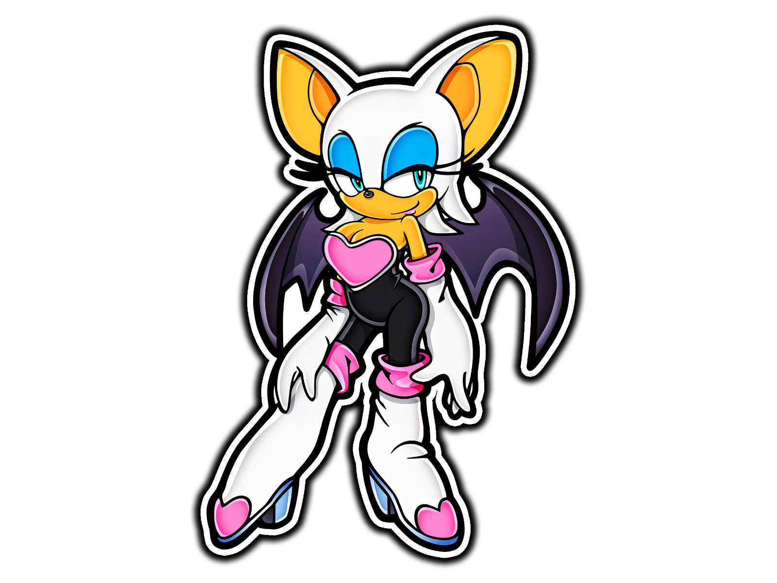 Rouge The Bat Retro Waterproof Vinyl Sticker Decal Die-Cut