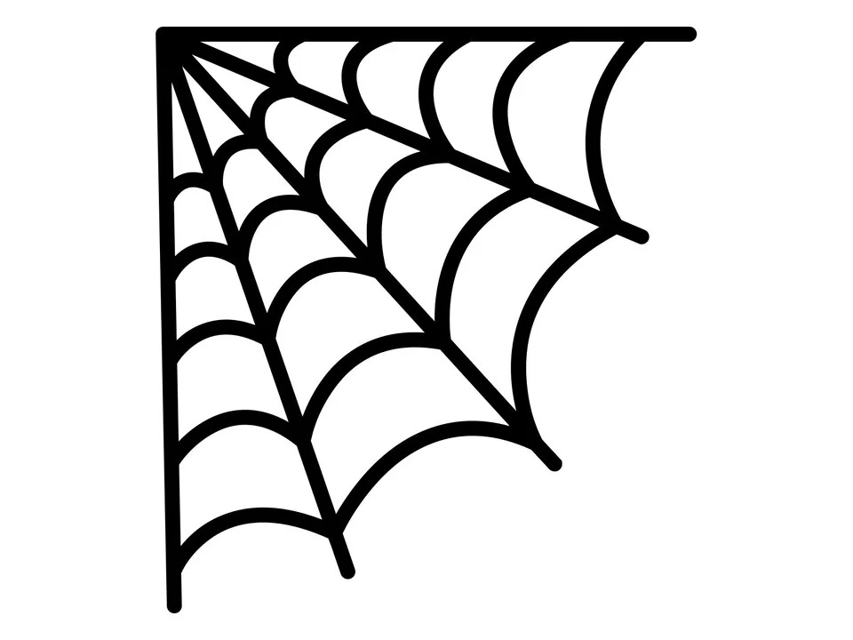 Spider Web Corner Cobweb Decal Car Wall Laptop Vinyl Sticker Halloween October