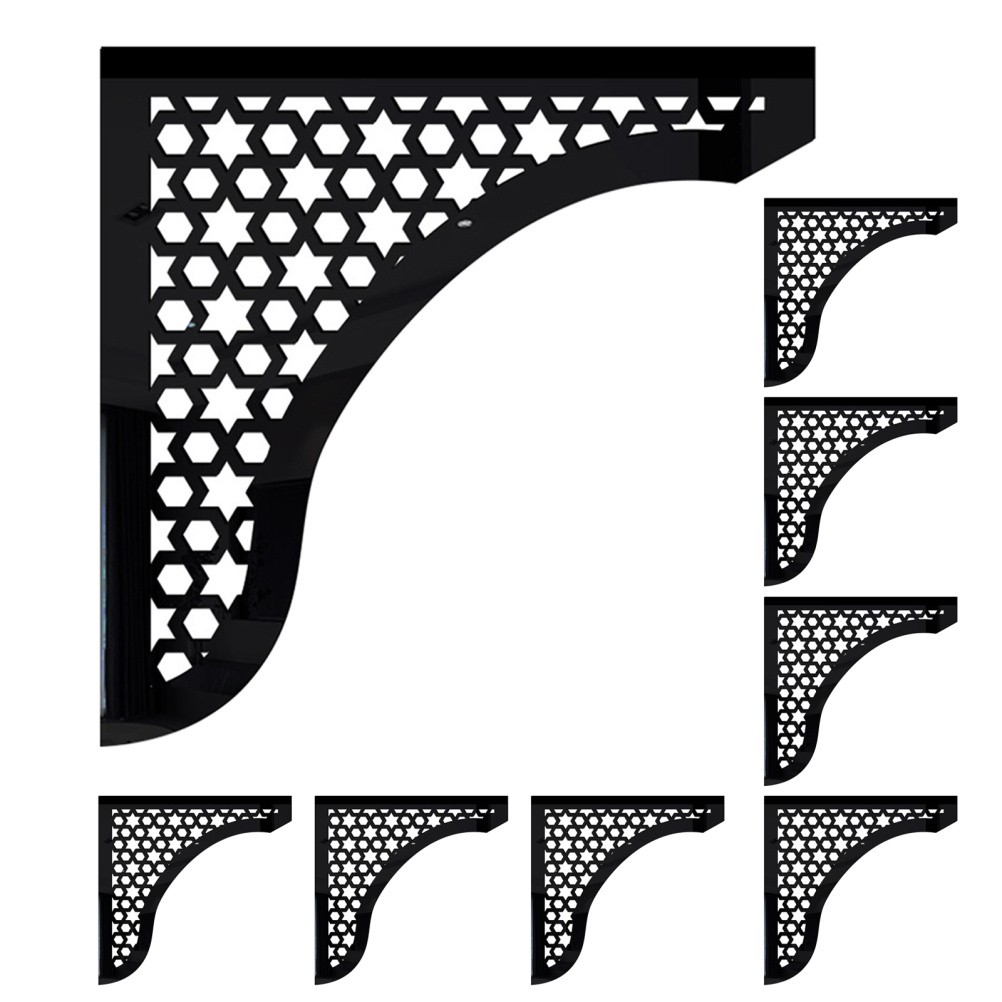 8 Pcs Removable Furniture Decoration Acrylic Mirror Corner Decals Self Adhesive