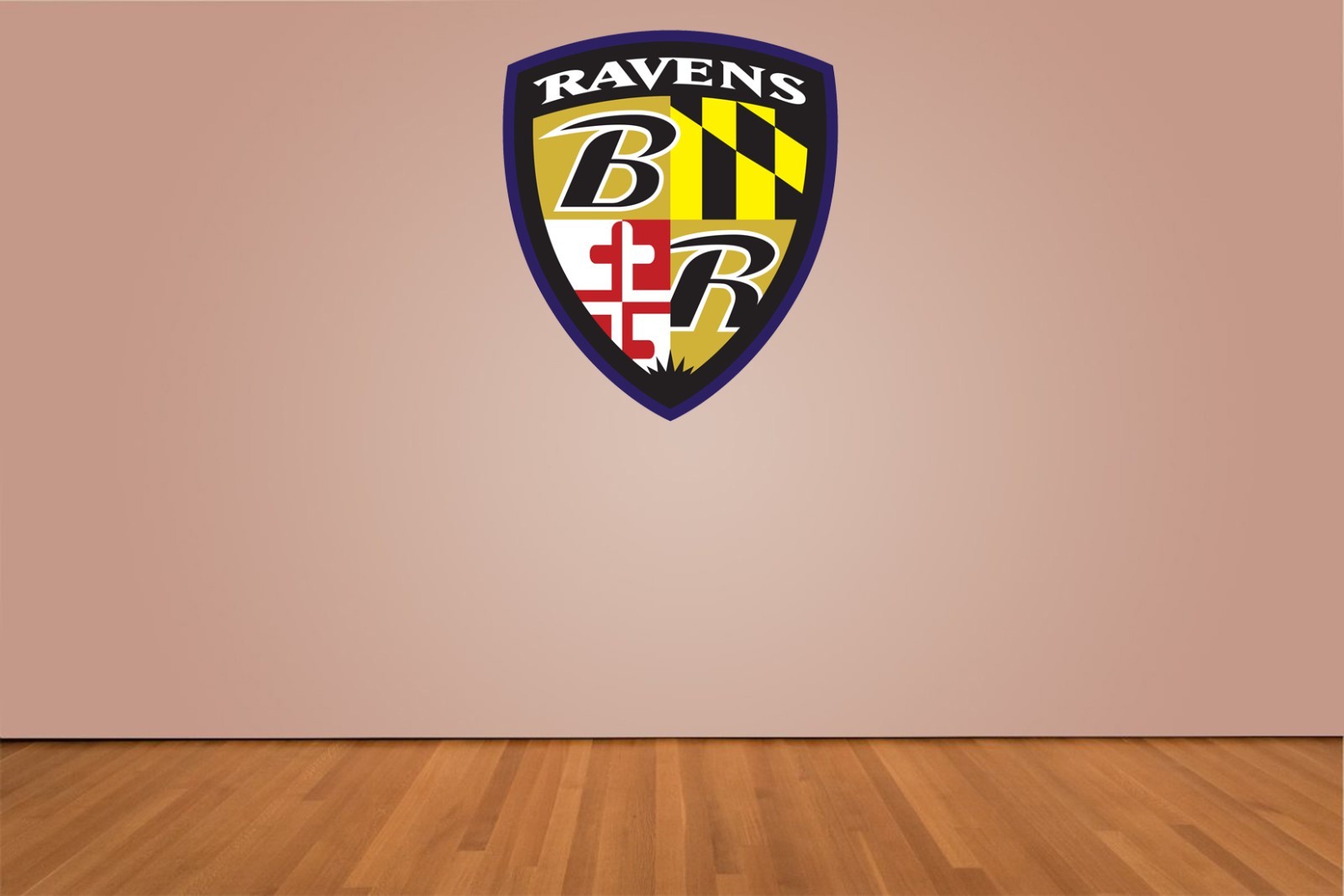 Baltimore Ravens Coat of Arms Indoor Wall Vinyl Decal Sticker 5″ – 52″