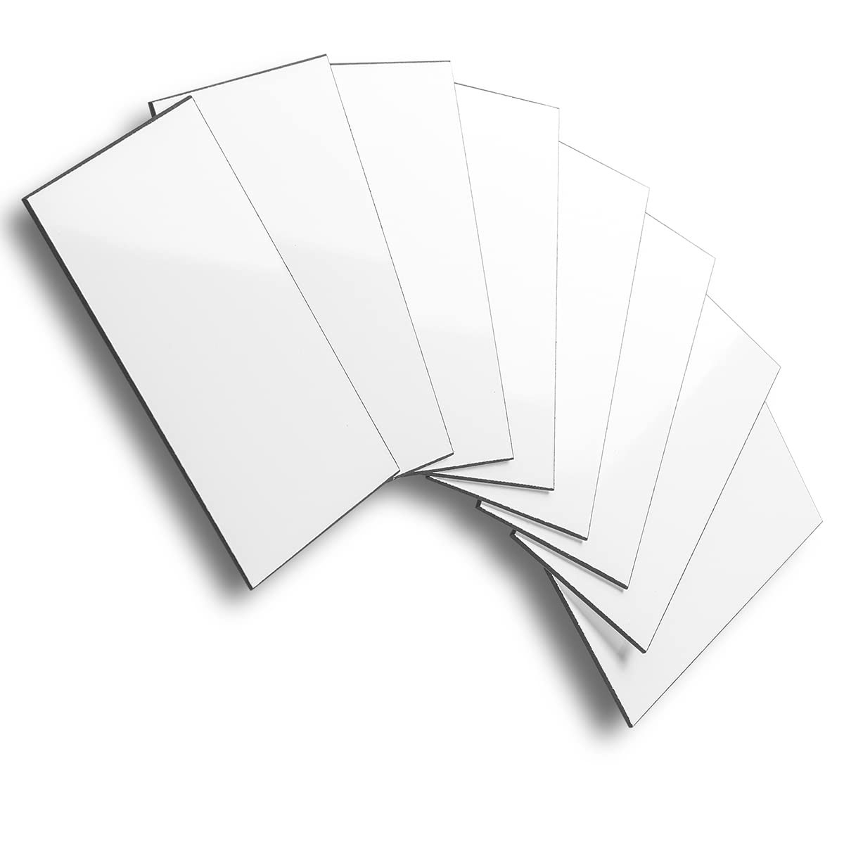 100-Piece Polished White Thick PVC Peel and Stick Backsplash, 3″ x 6″ Waterpr…