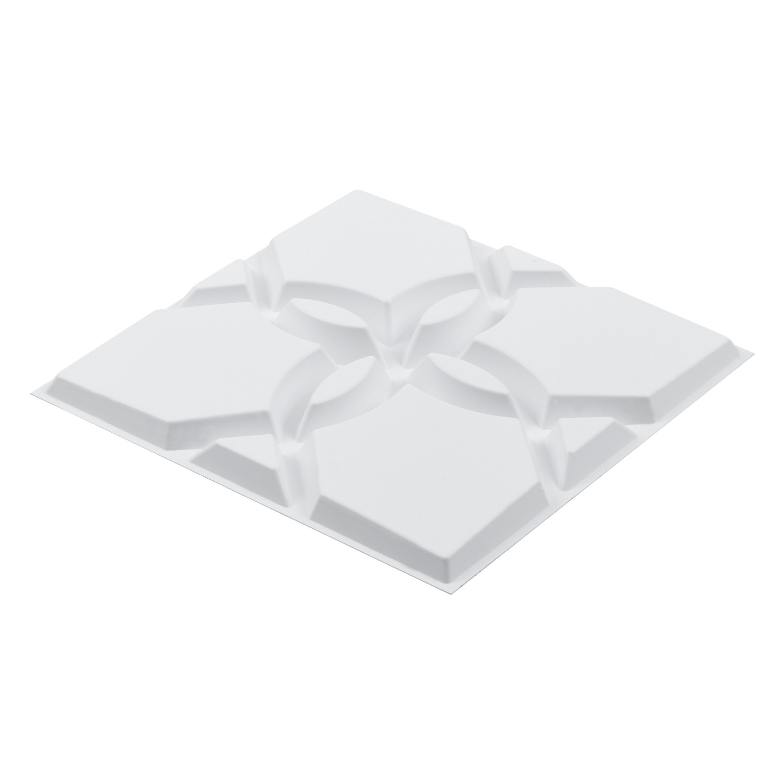 33 Pack White 3D Wall Panels Decorative PVC Tiles 11.8″ X 11.81″ Floral Design
