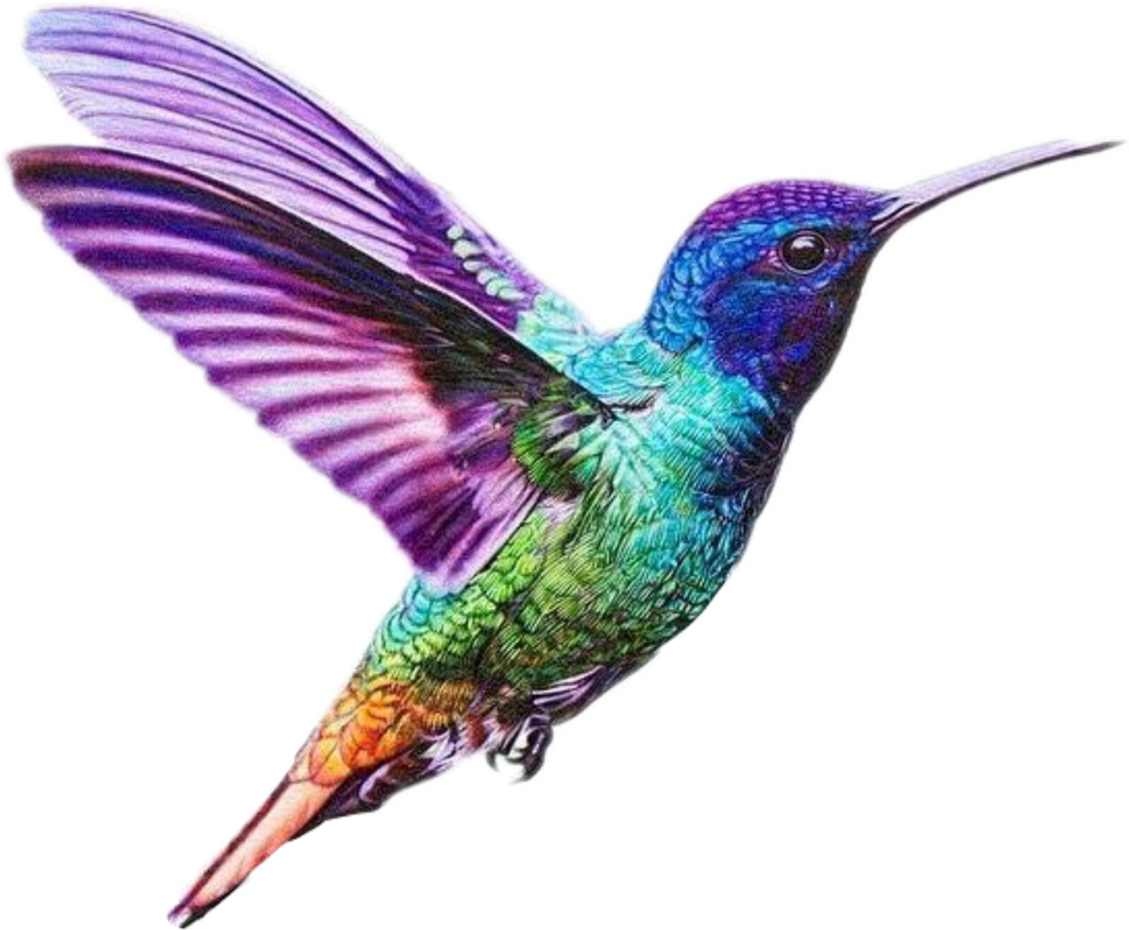 3″ Sized 6pcs Hummingbird Bird Window or Wall Vinyl Decals