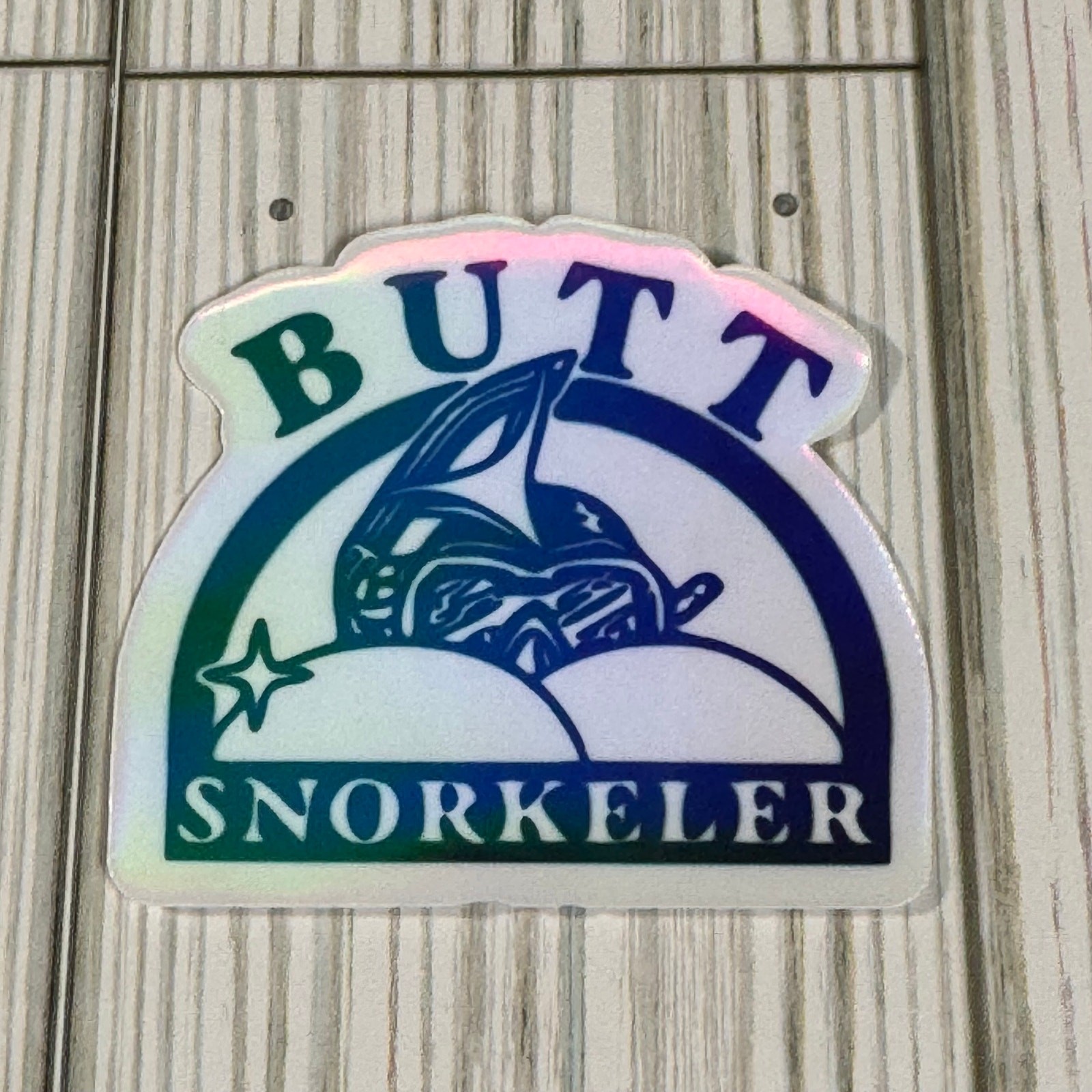 Butt Snorkeler Adult Sticker Water & UV Resistant 3″