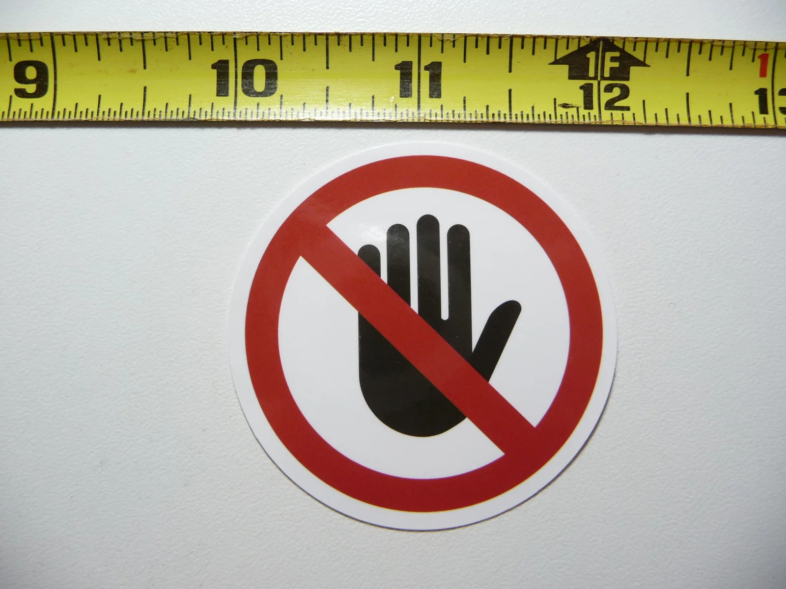 NO TOUCH TOUCHING SMALL STICKER DECAL BUSINESS COMPANY POLICY BUILDING DOOR