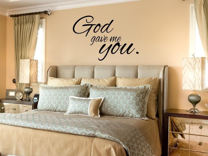 GOD GAVE ME YOU 2 Wall Art Decal Quote Words Lettering Decor Love Saying