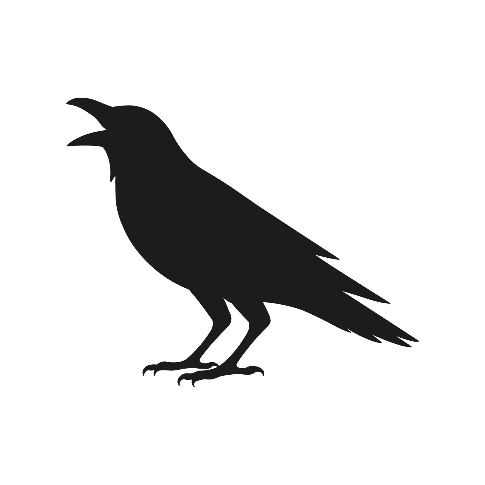 Raven Crowing Wildlife Bird Vinyl Decal Window Silhouette Wild birds sticker
