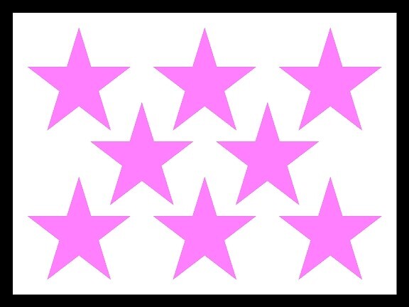 Polka Dot Stars Vinyl Decals Waterproof Outdoor Multiple Colors and Sizes