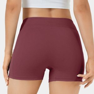 Custom Waisted Side Pocket Plain Tennis Shorts For Outfits