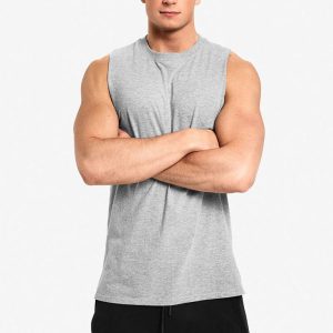 Private Label Wholesale Cotton Crew Neck Sleeveless Mens Muscle Tank Tops