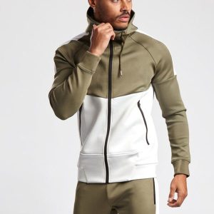 Private Label Wholesale Mens Custom Zip Up Hoodies with Zip Pockets