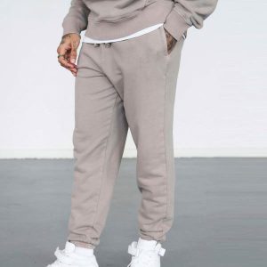 Private Label Wholesale Track Pants Mens Loose Fit Cotton Sweatpants